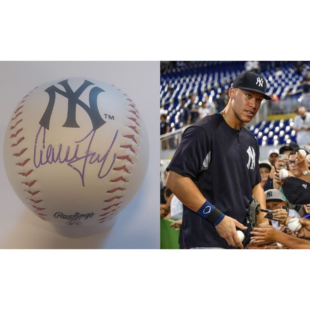 New York Yankees Aaron Judge official Rawlings MLB baseball signed with proof