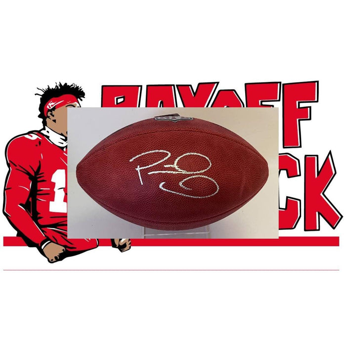 Kansas city Chiefs Patrick Mahomes Wilson NFL game football signed with proof