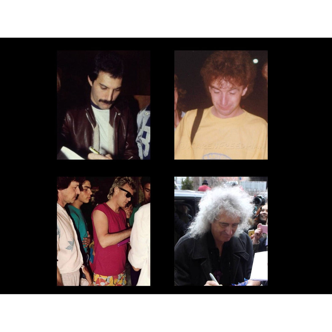 Queen Freddie Mercury Roger Taylor Brian May John Deacon vintage Les Paul signed with proof