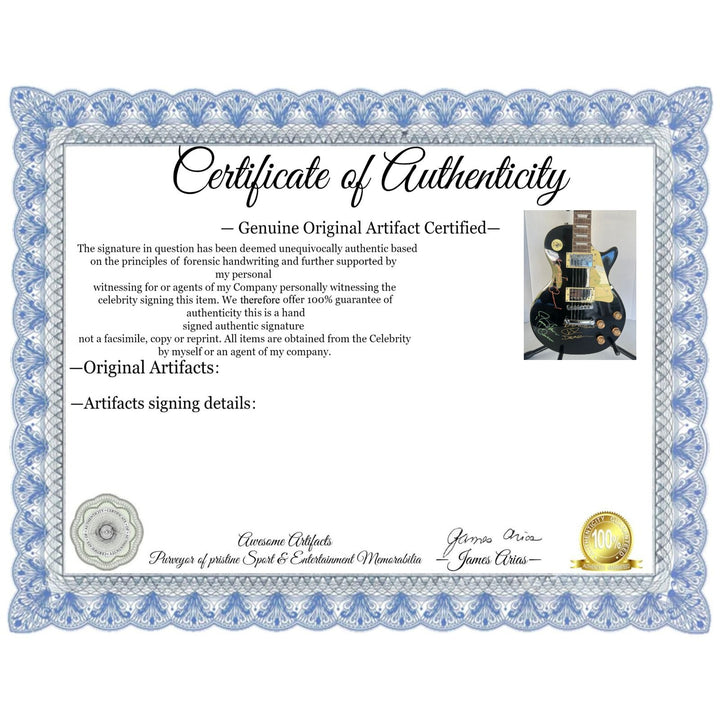 Queen Freddie Mercury Roger Taylor Brian May John Deacon vintage Les Paul signed with proof