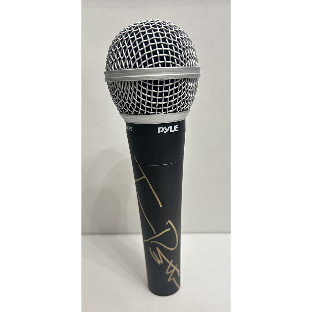 Tom Petty signed microphone with proof