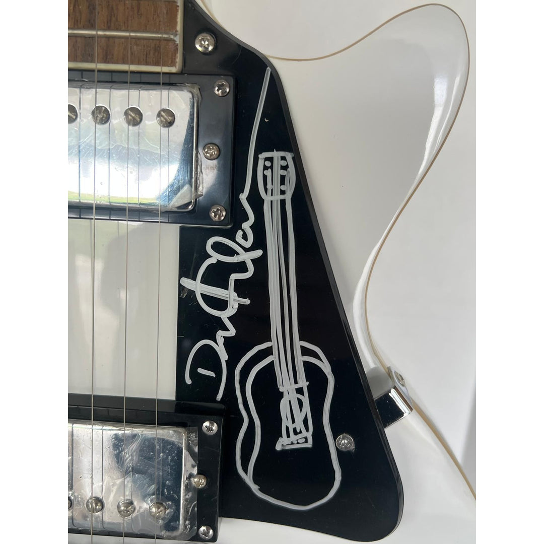 David Gilmour, Roger Waters, Nick Mason, Richard Wright, Storm Thorgerson Pink Floyd White Les Paul electric guitar signed