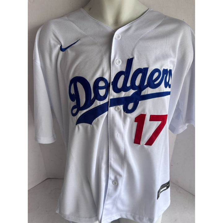 shohei ohtani Los Angeles Dodgers nike jersey signed with proof.