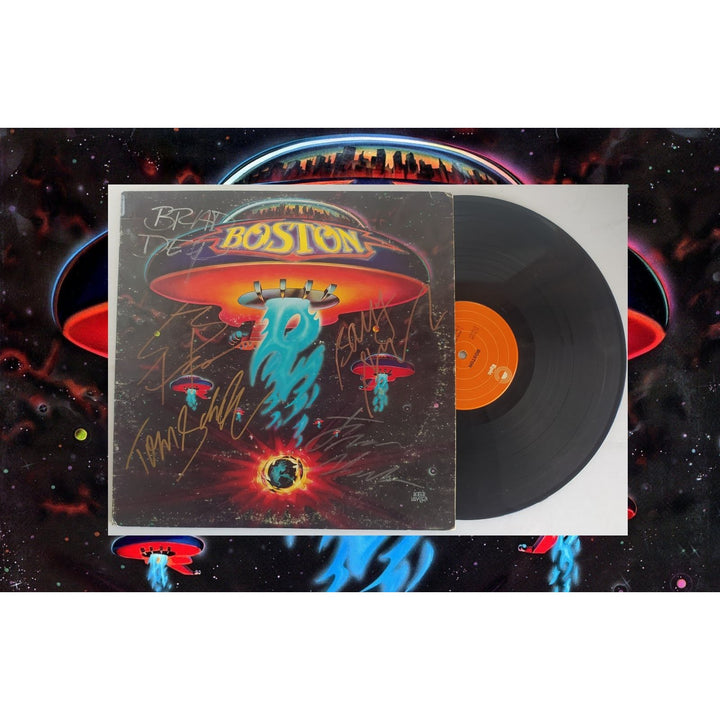 Boston complete band signed original LP