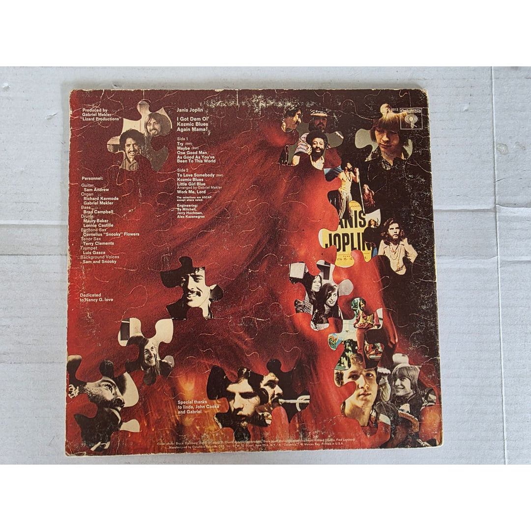 Janis Joplin ''I Got Dem Ol' Kozmic Blues Again Mama'' LP signed with proof.