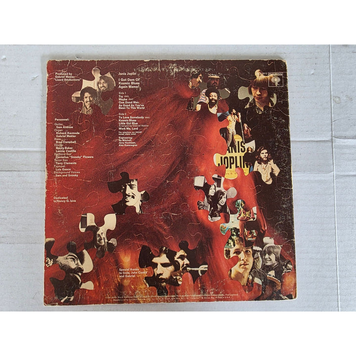 Janis Joplin ''I Got Dem Ol' Kozmic Blues Again Mama'' LP signed with proof.