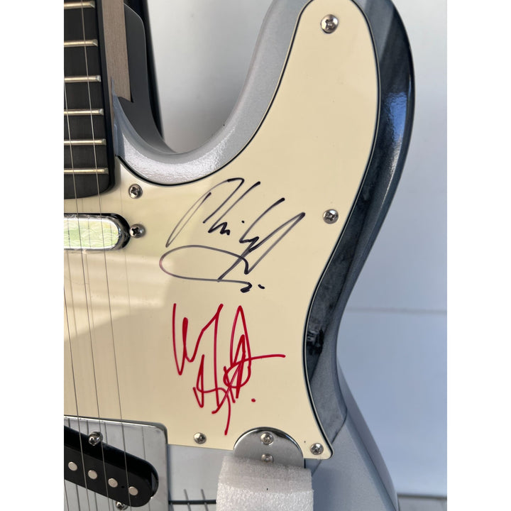 Lemmy Kilmister, guitarist Larry Wallis and drummer Lucas Fox Motörhead "One of a Kind" telecaster full size electric guitar signed.