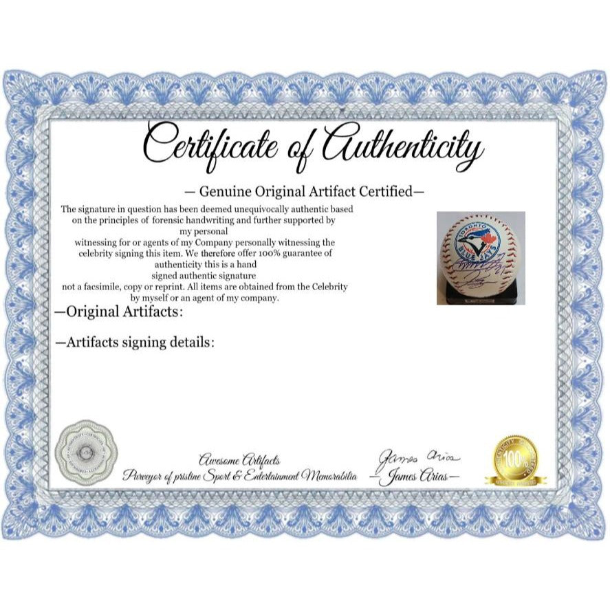 George Springer and Vladimir Guerrero Jr. Toronto Blue Jays Rawlings MLB baseball signed with proof