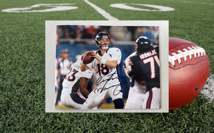 Peyton Manning Denver Broncos 8x10 photo signed with proof