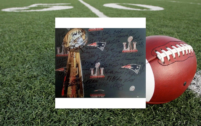 Robert Kraft Tom Brady Bill Belichick 2016 SB Champs New England Patriots team signed 16 x 20 photo