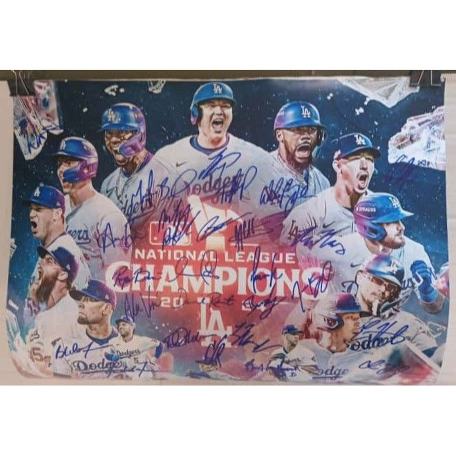 Los Angeles Dodgers 2024 World Champions 16x20 photo signed with proof