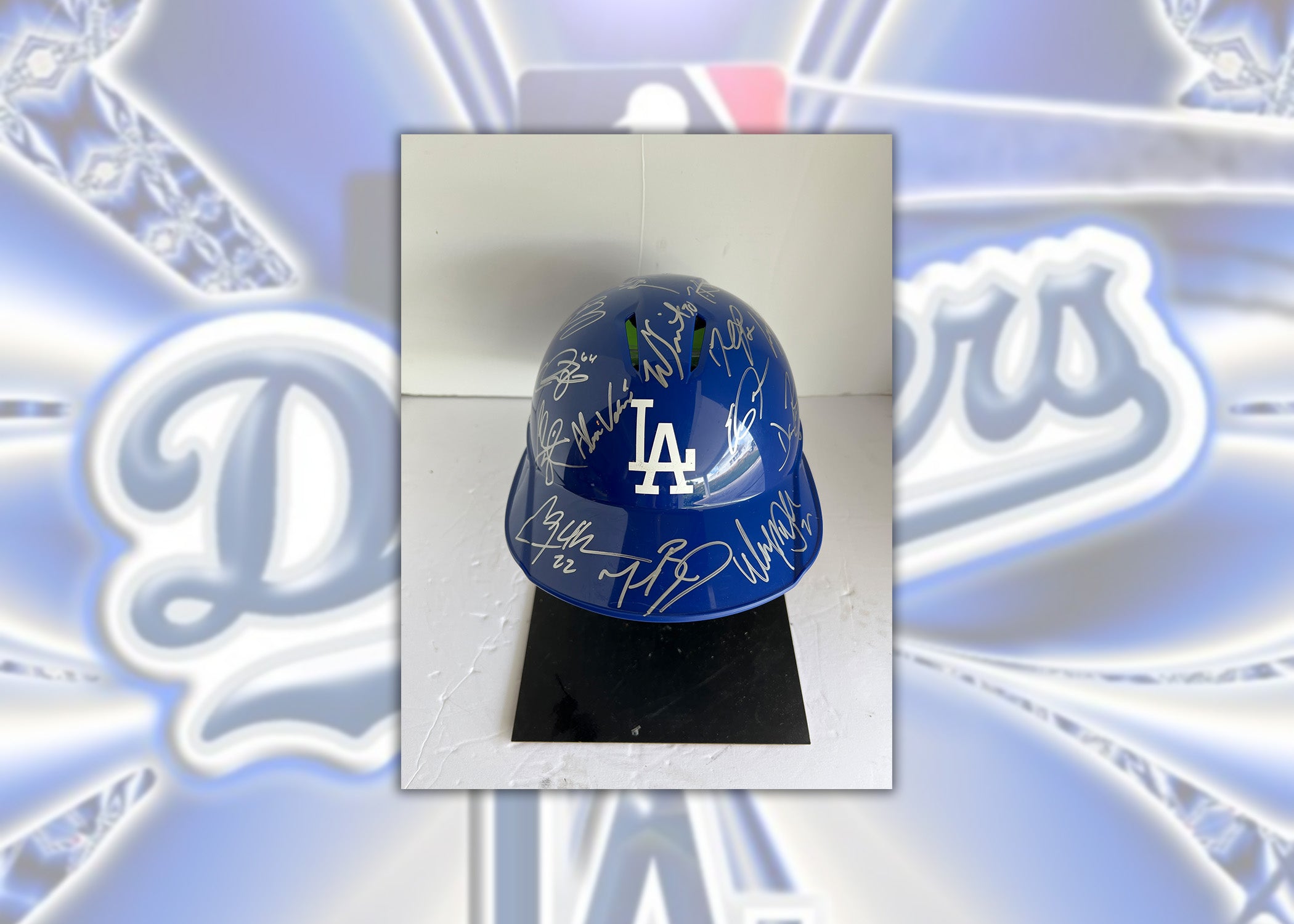 Julio Urias & Austin Barnes Signed Custom Framed Dodgers 2020