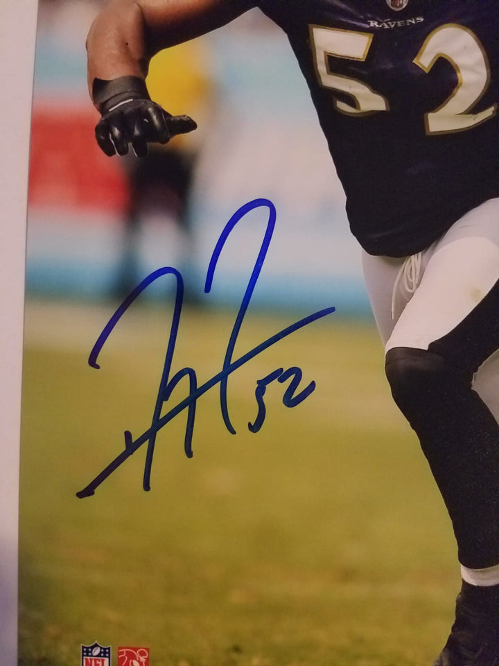 Ray Lewis Baltimore Ravens 8x10 signed with proof