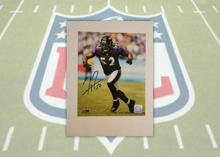 Ray Lewis Baltimore Ravens 8x10 signed with proof