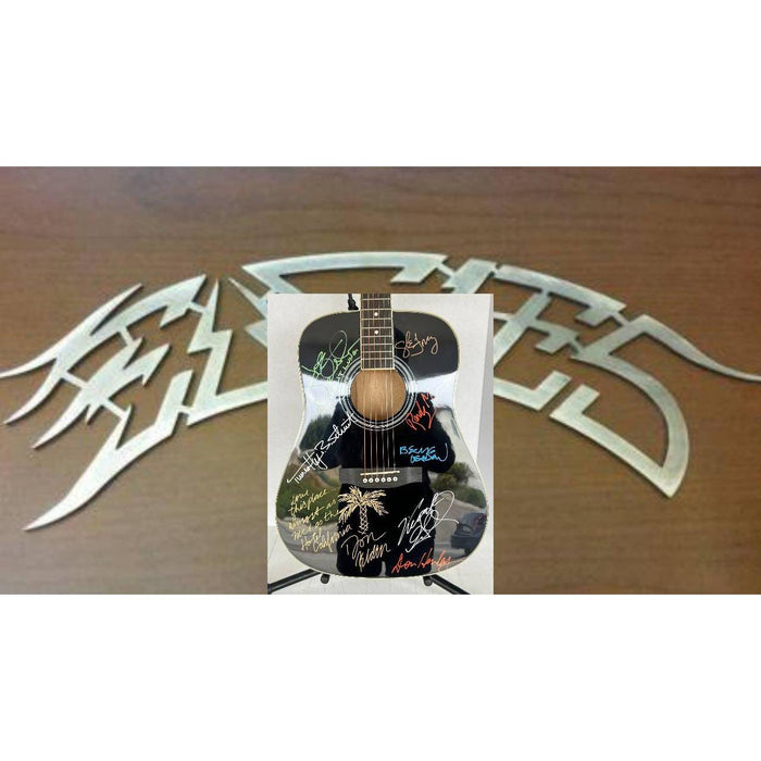 Don Henley , Glenn Frey, Joe Walsh, Randy Meisner,  Bernie Leadon, Don Felder  Eagles one of a kind acoustic guitar signed with proof