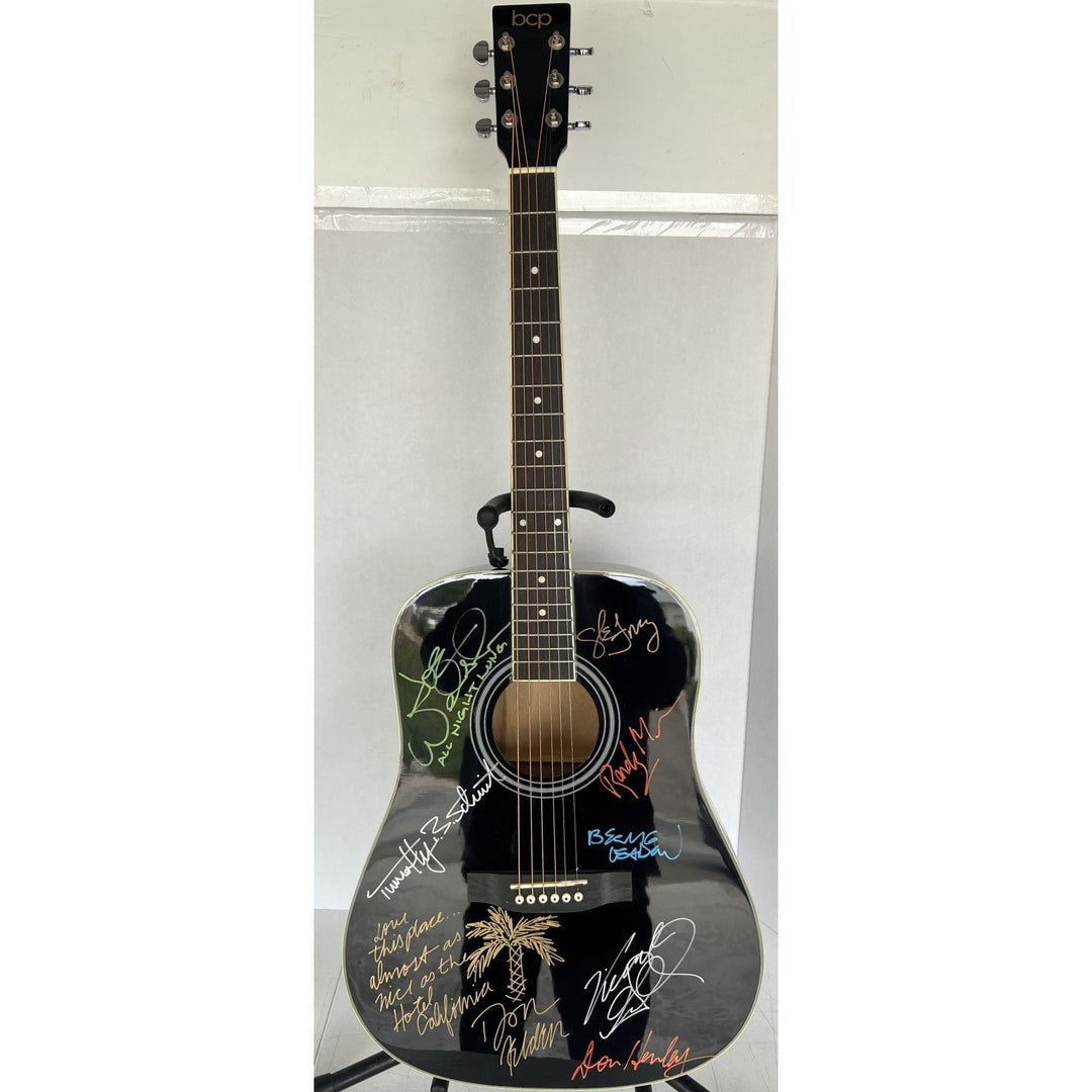 Don Henley , Glenn Frey, Joe Walsh, Randy Meisner,  Bernie Leadon, Don Felder  Eagles one of a kind acoustic guitar signed with proof