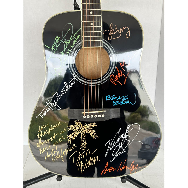 Don Henley , Glenn Frey, Joe Walsh, Randy Meisner,  Bernie Leadon, Don Felder  Eagles one of a kind acoustic guitar signed with proof