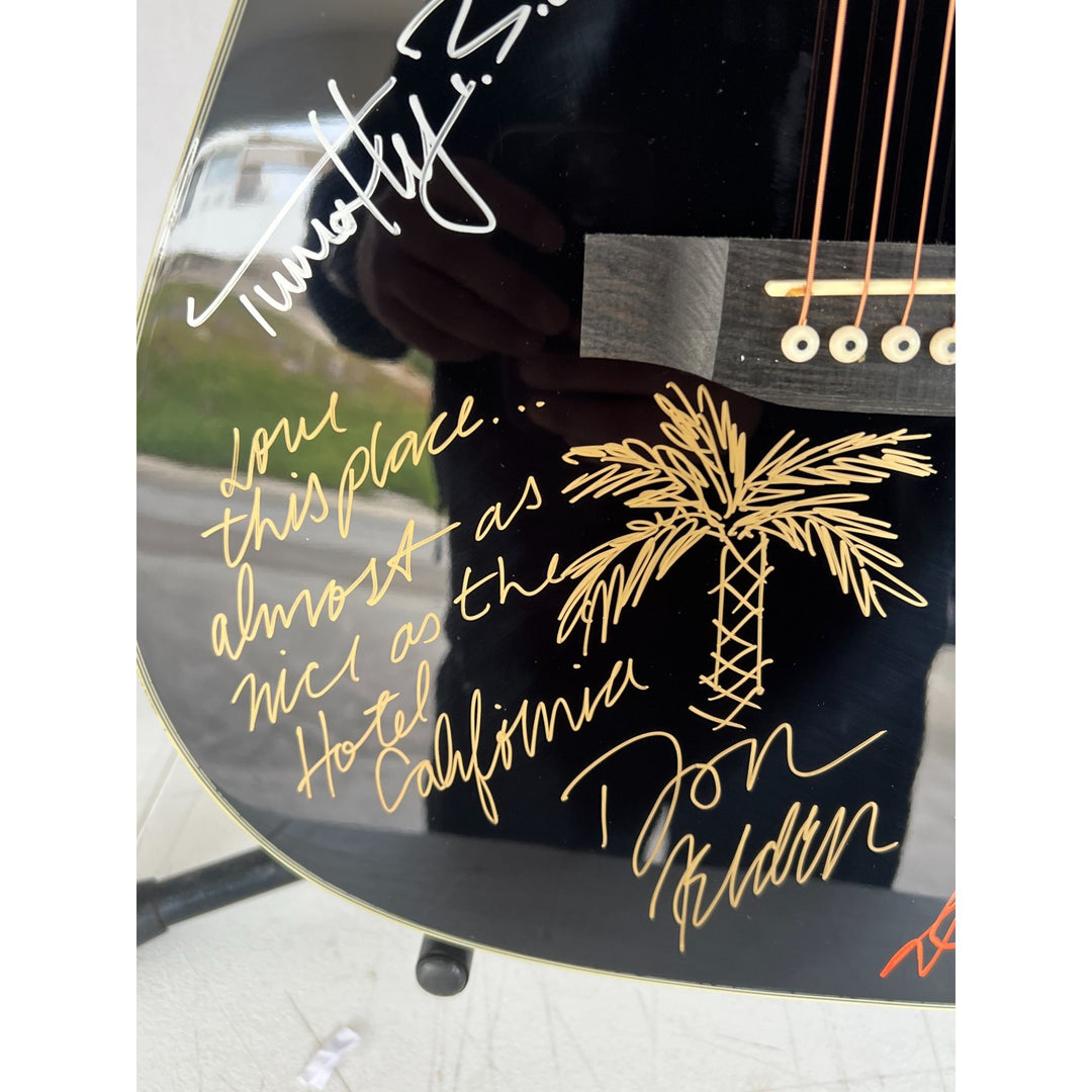 Don Henley , Glenn Frey, Joe Walsh, Randy Meisner,  Bernie Leadon, Don Felder  Eagles one of a kind acoustic guitar signed with proof