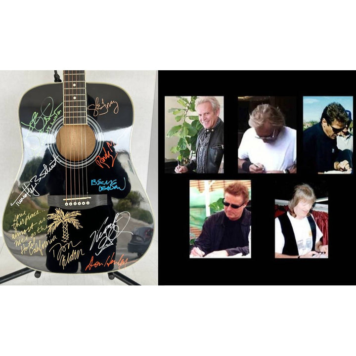 Don Henley , Glenn Frey, Joe Walsh, Randy Meisner,  Bernie Leadon, Don Felder  Eagles one of a kind acoustic guitar signed with proof