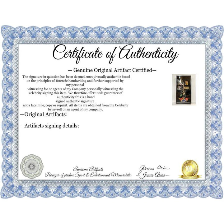 Jimmy Buffett full size acoustic guitar signed with sketch with proof and museum quality frame 21x46 inches.