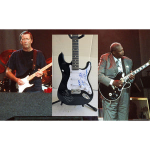 BB King & Eric Clapton, Fender Stratocaster electric guitar signed with proof
