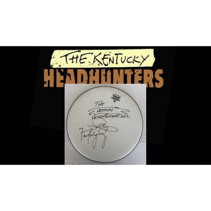 the kentucky headhunters one-of-a-kind drumhead signed.