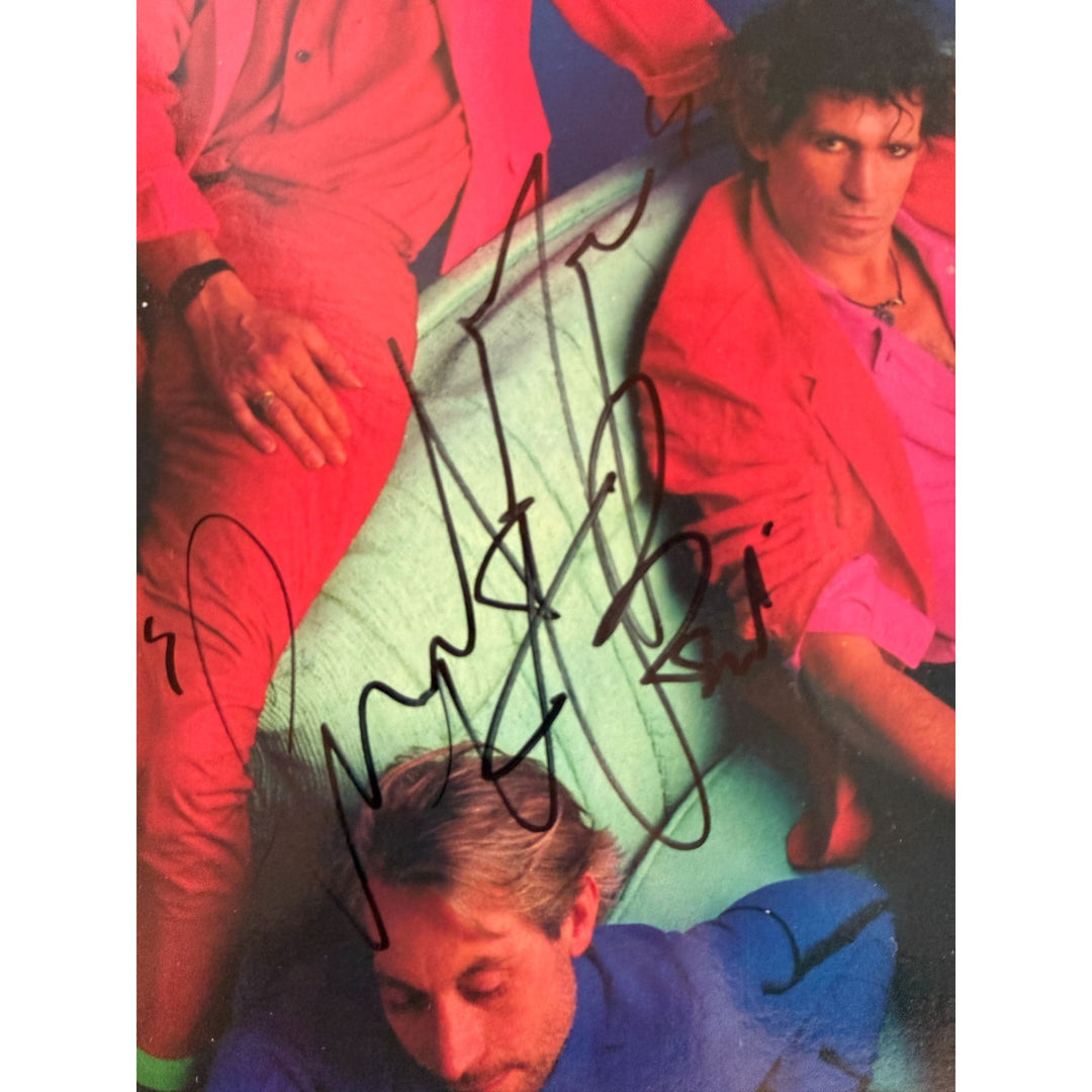 Rolling Stones " Dirty Work" original lp signed with proof Mick Jagger, Keith Richards, Bill Wyman, Charlie Watts