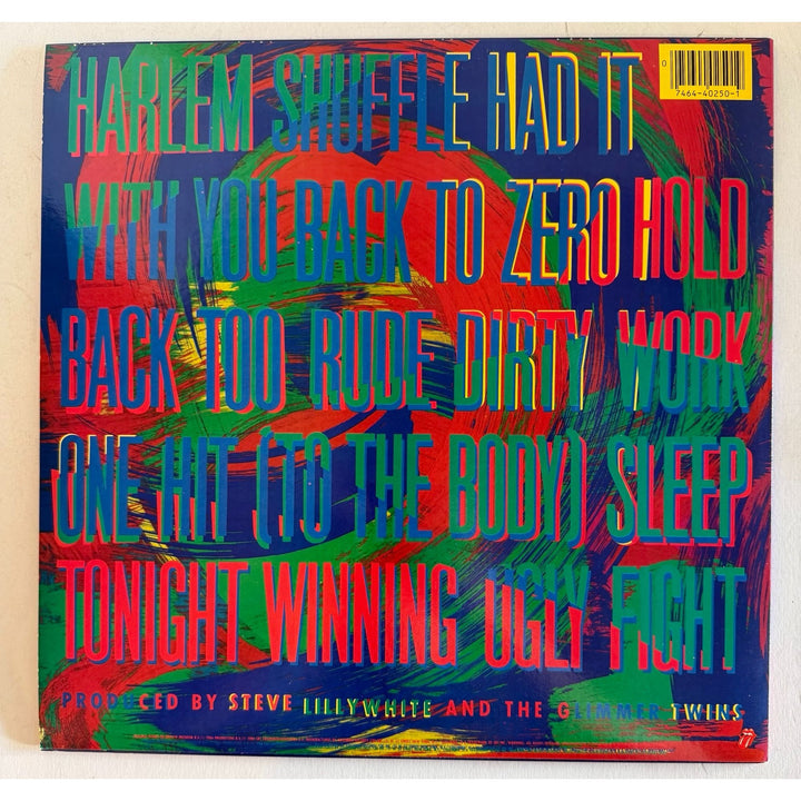 Rolling Stones " Dirty Work" original lp signed with proof Mick Jagger, Keith Richards, Bill Wyman, Charlie Watts