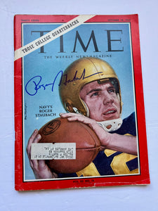 Roger Staubach original 1963 Time Magazine signed with proof