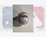 Load image into Gallery viewer, Ronald Acuna Jr, Matt Olson, Austin Riley, Sean Murphy Atlanta Braves Rawlings MLB Baseball signed with proof &amp; free acrylic display case
