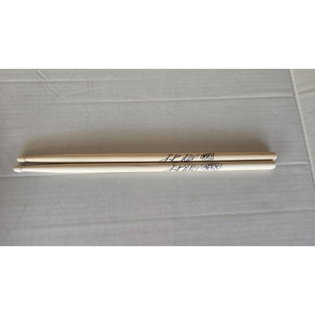 Rick Allen Def Leppard legendary drummer pair of drumsticks signed with proof.