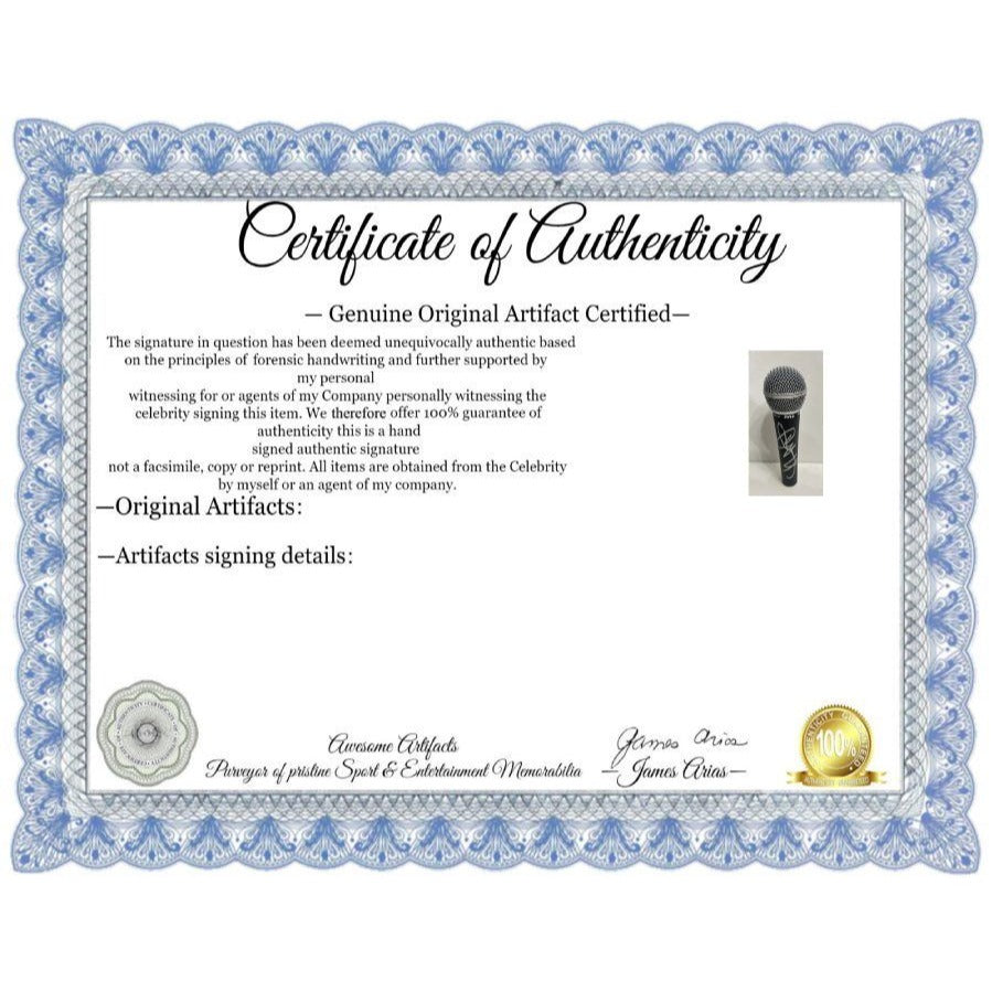 Chester Bennington signed microphone with proof