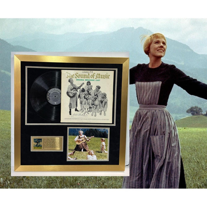 Julie Andrews "The Sound of Music" original LP signed with proof & museum quality frame 26x27