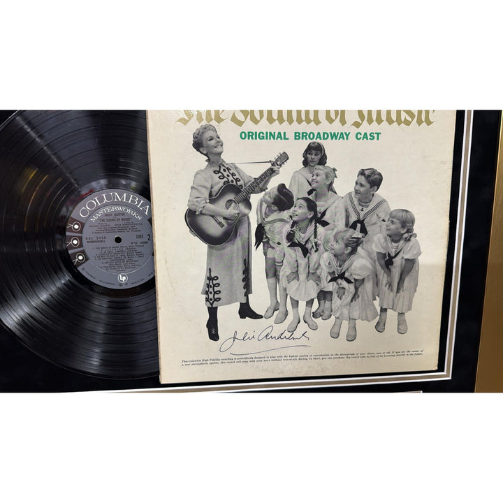 Julie Andrews "The Sound of Music" original LP signed with proof & museum quality frame 26x27