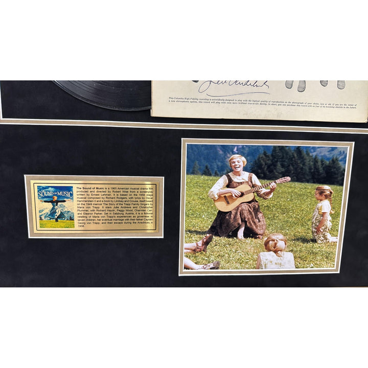 Julie Andrews "The Sound of Music" original LP signed with proof & museum quality frame 26x27