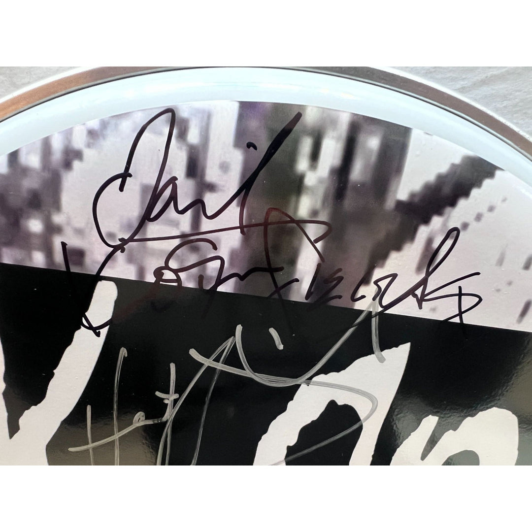 Korn Jonathan Davis Brian Welch James Shaffer 14-in one-of-a-kind drumhead signed Awesome Artifacts