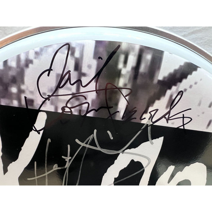 Korn Jonathan Davis Brian Welch James Shaffer 14-in one-of-a-kind drumhead signed Awesome Artifacts