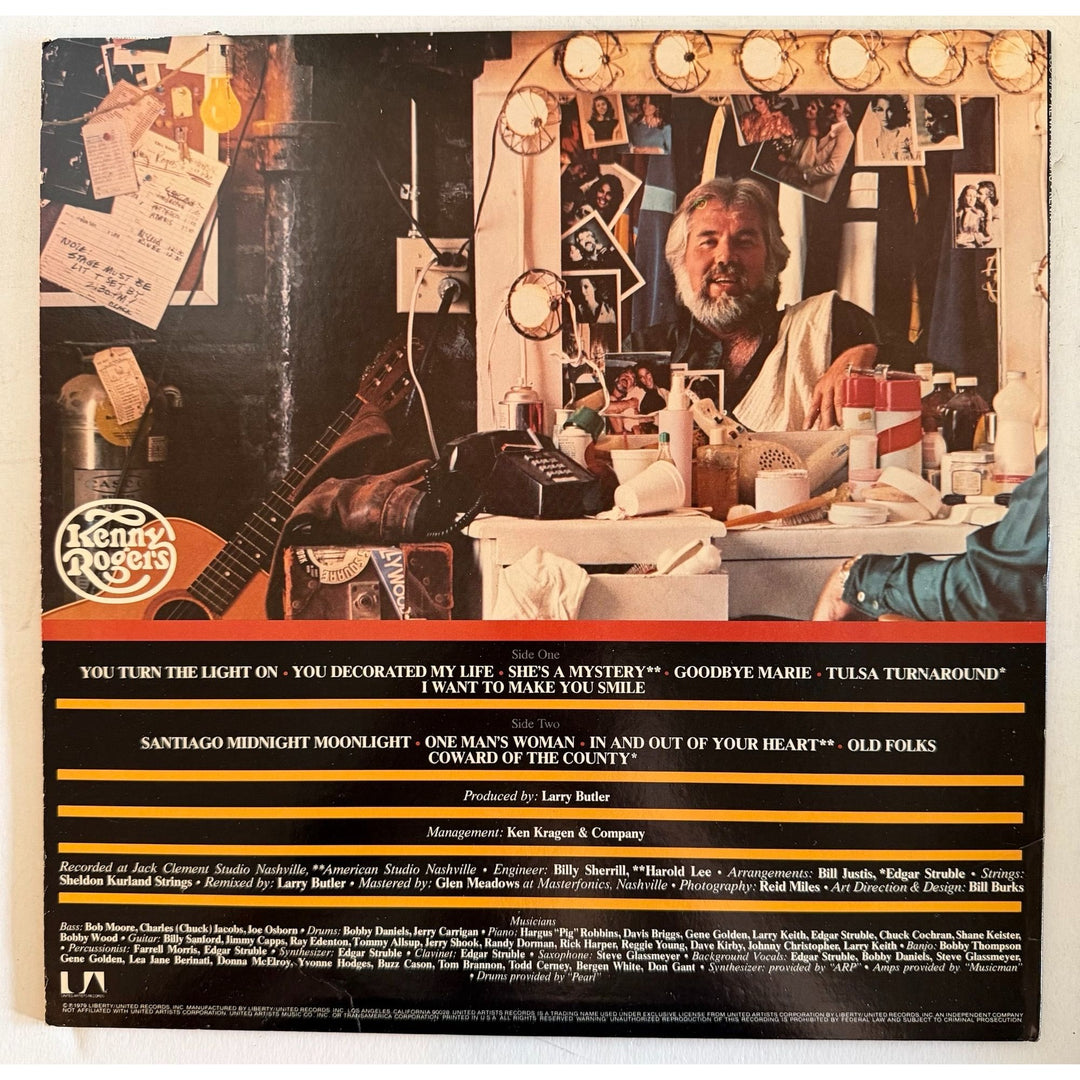 Kenny Rogers "Kenny" original lp signed with proof