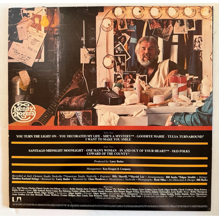 Kenny Rogers "Kenny" original lp signed with proof