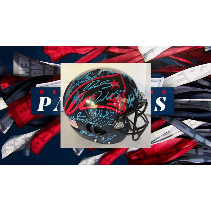 New England Patriots Authentic Alternate Game Model helmet 2025 team signed with (40 plus sigs) and proof