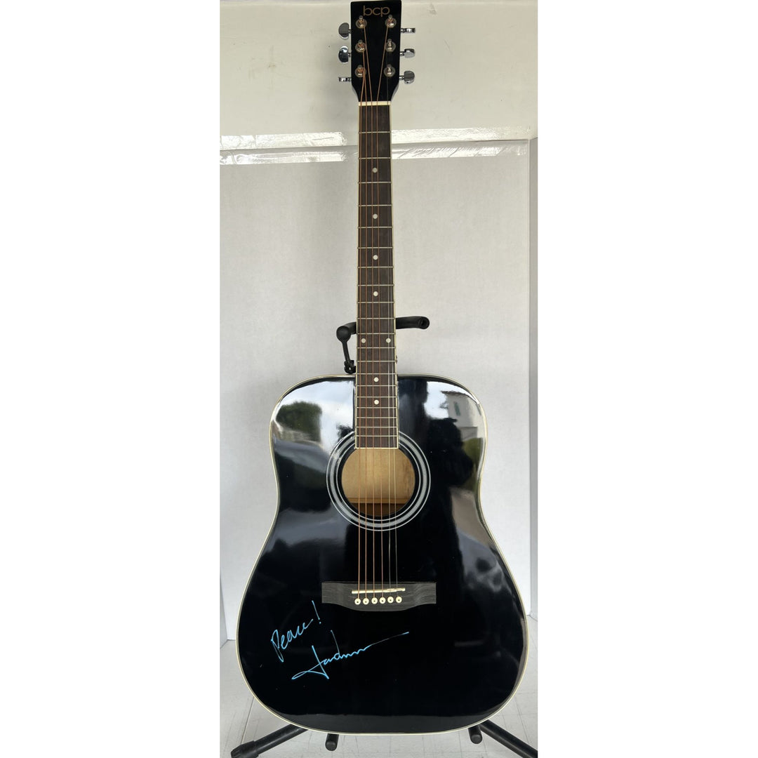 John Denver full size acoustic guitar signed with proof