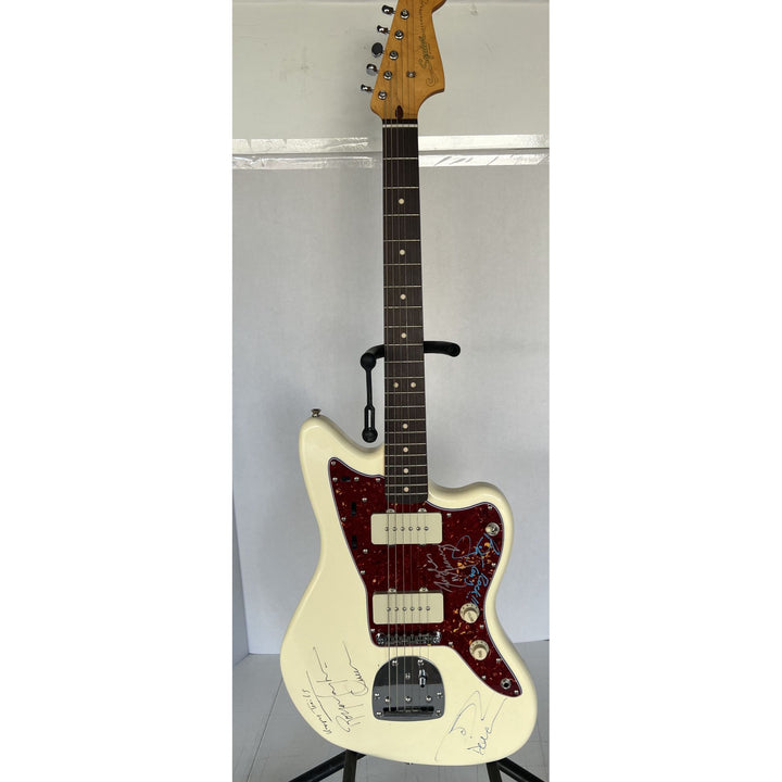 Queen Freddie Mercury Roger Taylor Brian May John Deacon Fender Melody Maker electric guitar signed with proof