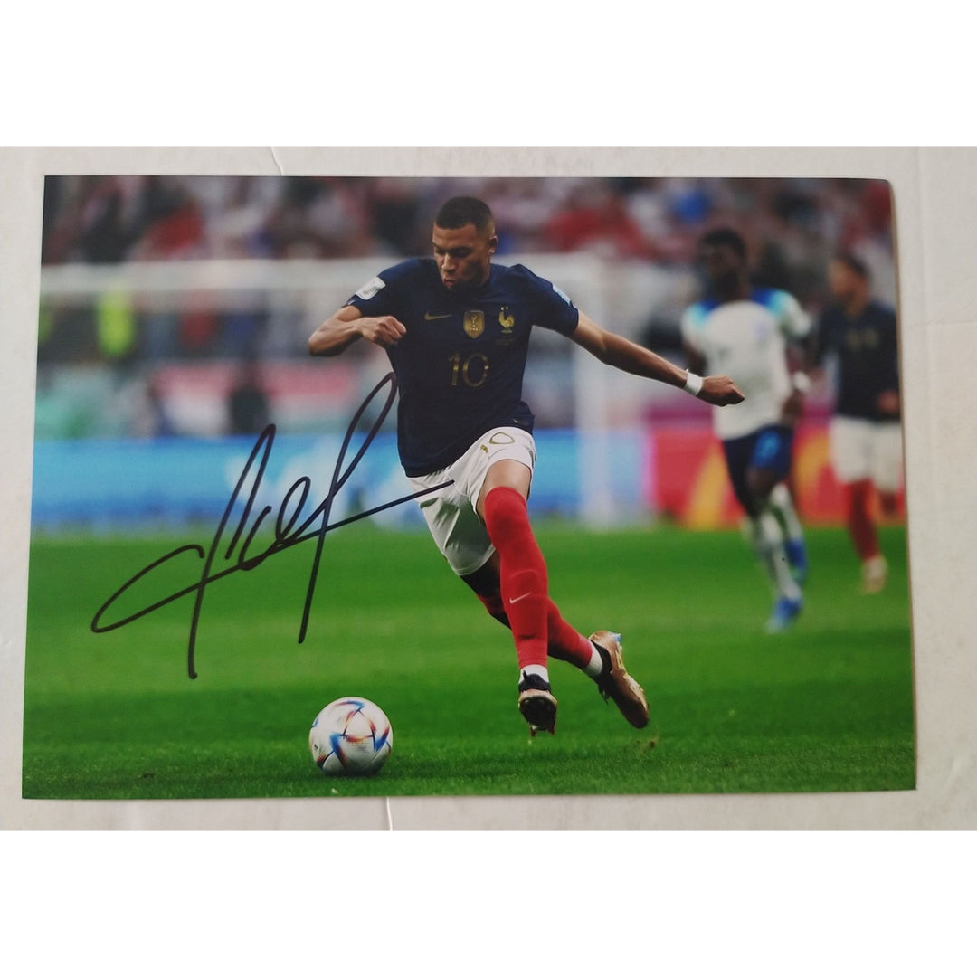  World Cup, All-Time Greats, Kylian Mbappe, signed, 5x7, photo, with proof