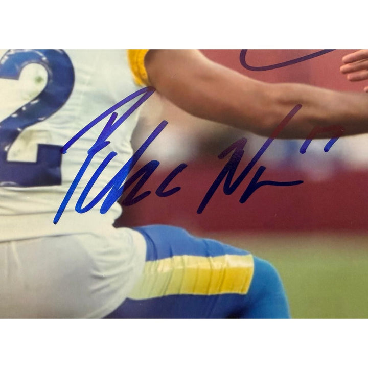 Mathew Stafford & Puka Nacua Los Angeles Rams 8x10 photo signed with proof