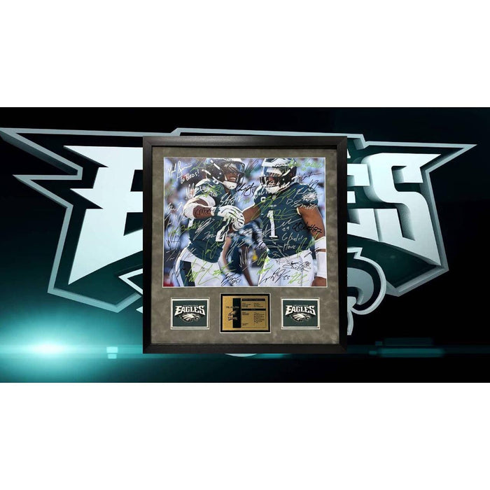 Philadelphia Eagles 2024- 25 16x20 photo team signed (45 sigs) and framed (27x29x5) with proof
