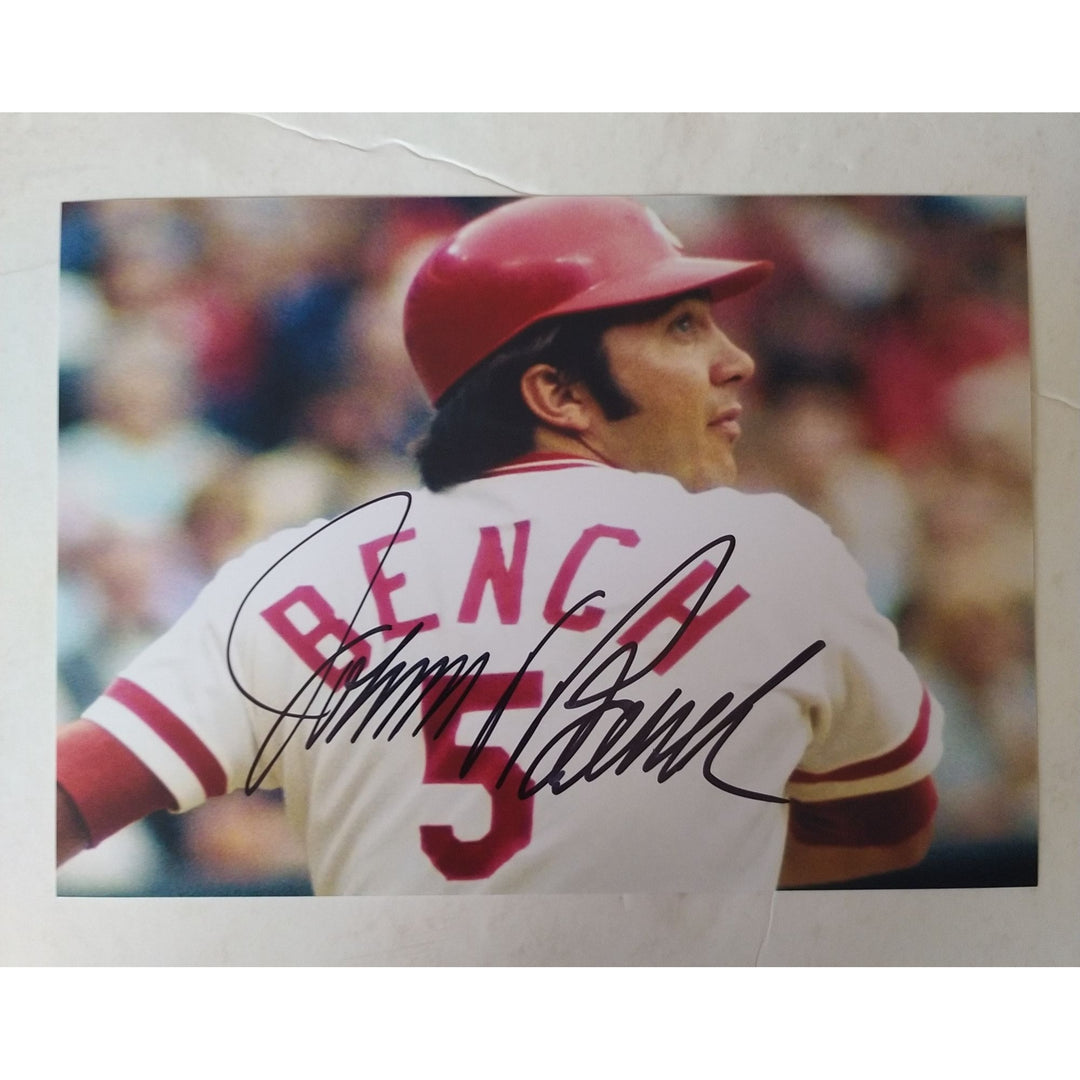 Johnny Bench, Cincinnati, Reds, "The Big Red Machine" MLB, 5x7, photo, signed, with proof