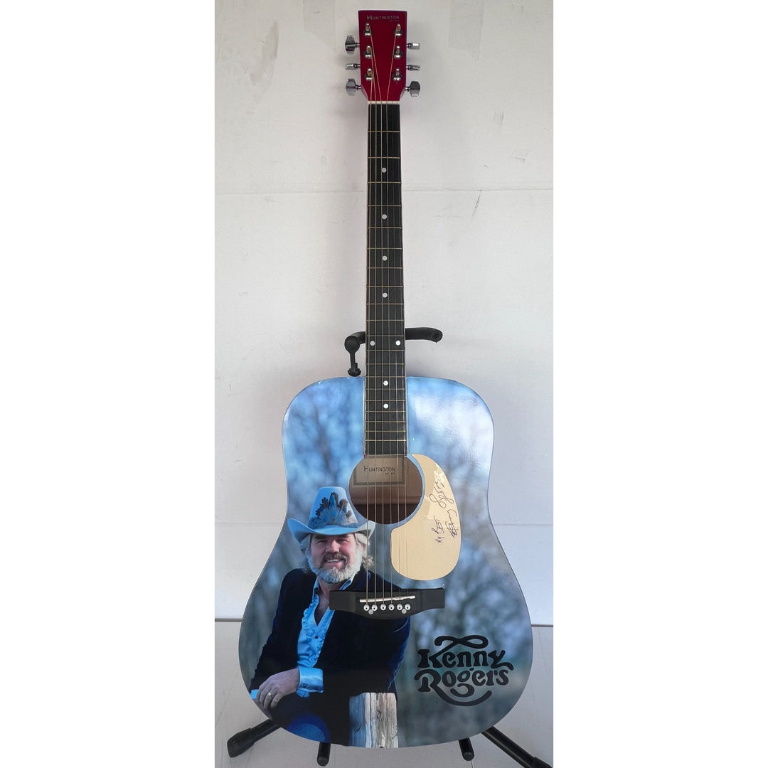 Kenny Rogers one of a kind full size acoustic guitar signed with proof