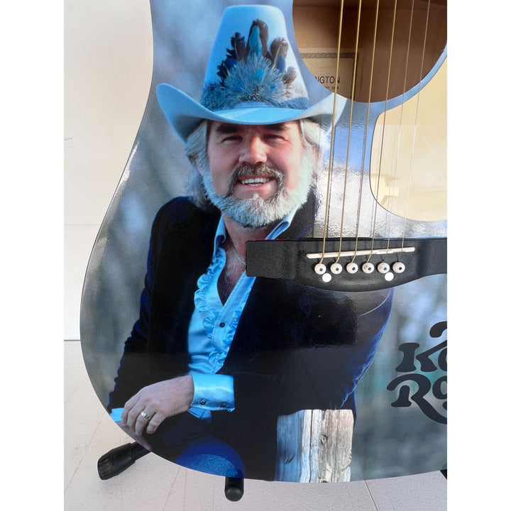 Kenny Rogers one of a kind full size acoustic guitar signed with proof