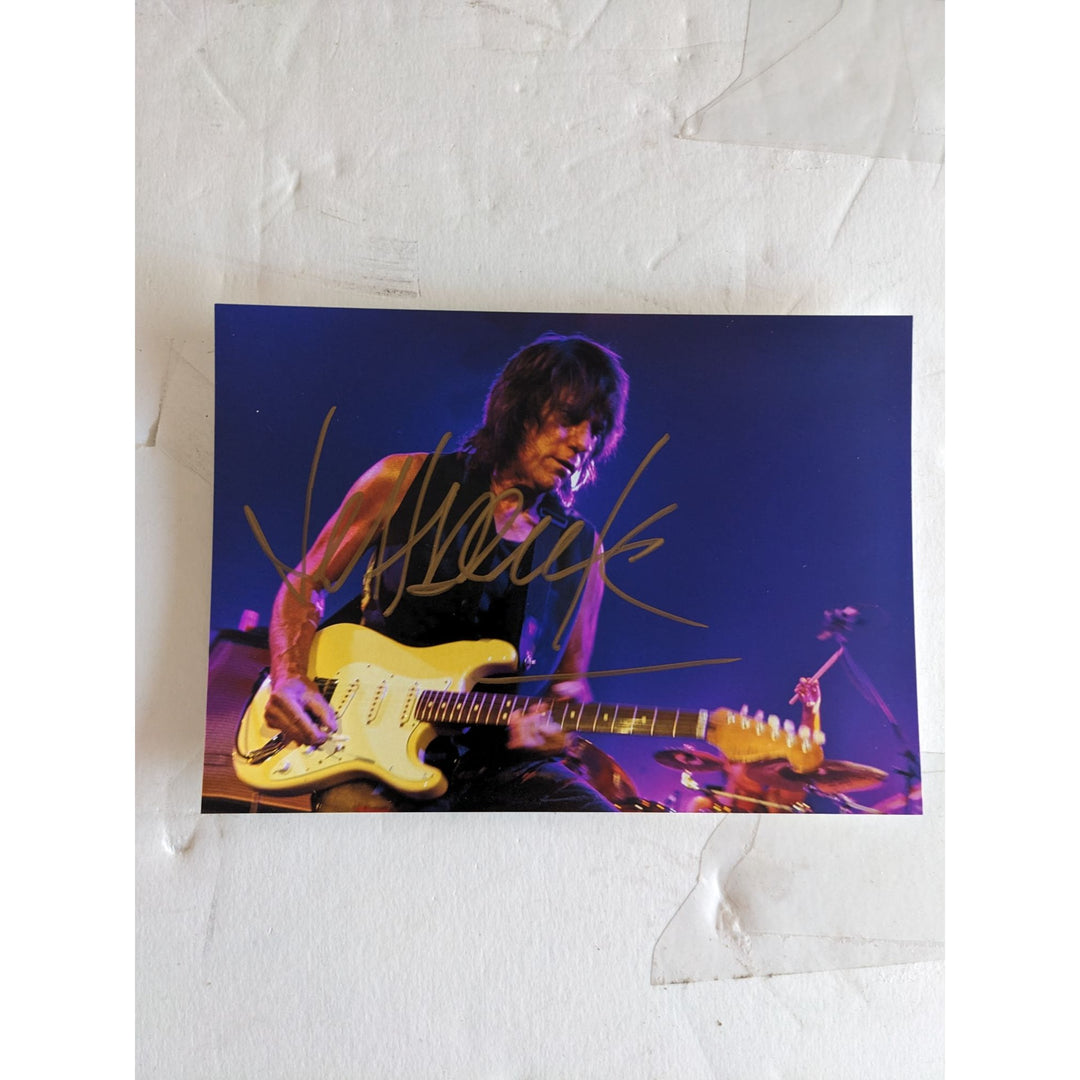 Jeff Beck 5x7 photo signed with proof