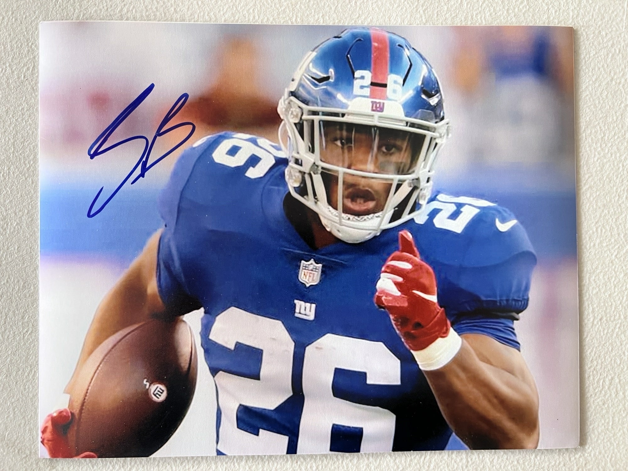 Saquon Barkley New York Giants 8x10 photo signed with proof